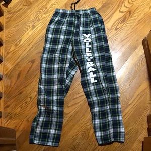 Flannel volleyball pajama pants